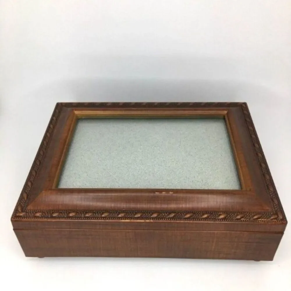 Sanyo Wood Photo Frame Jewelry Music Box